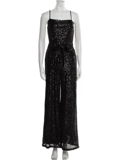 Pre-owned Reformation Square Neckline Jumpsuit In Black/metallic