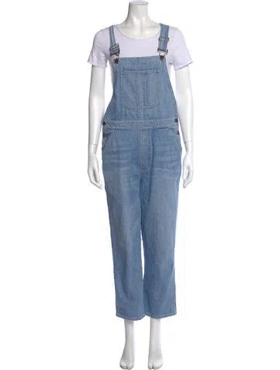 Pre-owned Reformation Square Neckline Jumpsuit In Blue