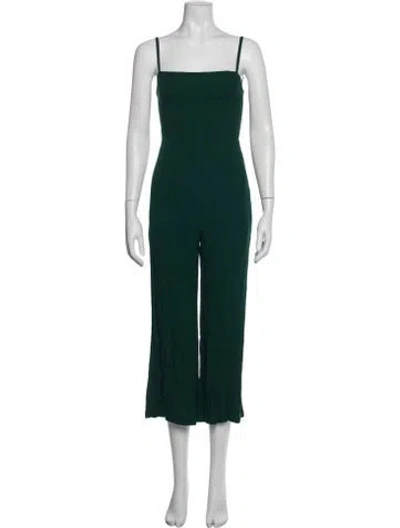 Pre-owned Reformation Square Neckline Jumpsuit In Green