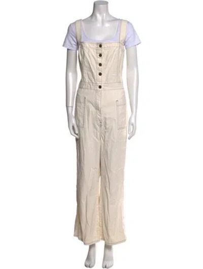 Pre-owned Reformation Square Neckline Jumpsuit In Neutral