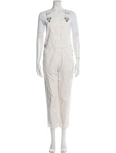 Pre-owned Reformation Square Neckline Jumpsuit In Neutral
