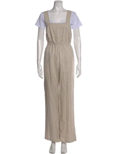 Pre-owned Reformation Square Neckline Jumpsuit In Neutral