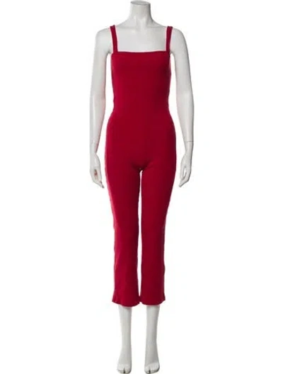 Pre-owned Reformation Square Neckline Jumpsuit In Red