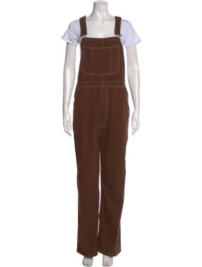 Pre-owned Reformation Square Neckline Jumpsuit W/ Tags In Brown