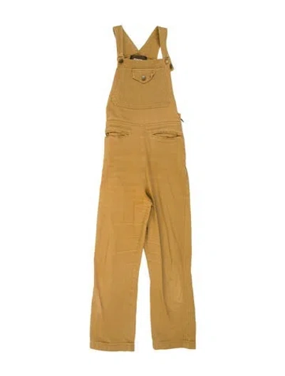 Pre-owned Reformation Square Neckline Jumpsuit In Yellow