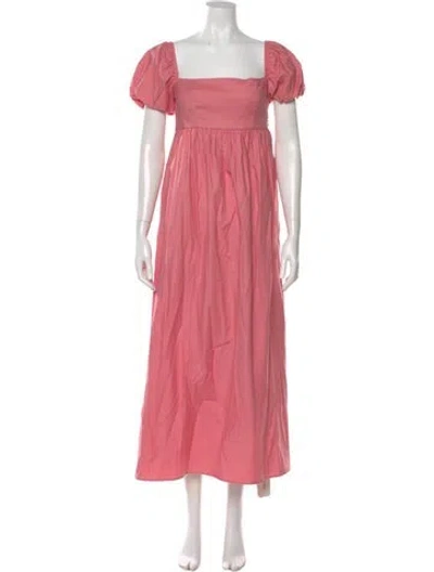 Pre-owned Reformation Square Neckline Long Dress W/ Tags In Pink