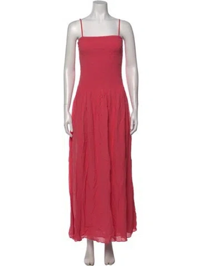 Pre-owned Reformation Square Neckline Long Dress W/ Tags In Pink
