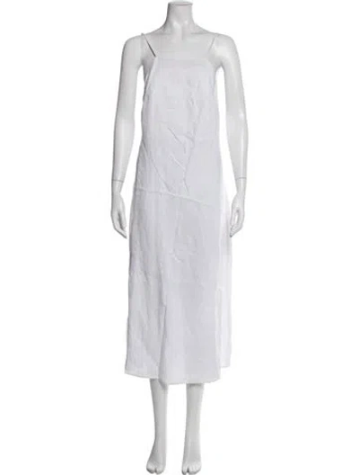 Pre-owned Reformation Square Neckline Long Dress In White