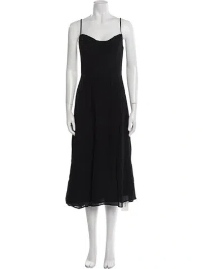 Pre-owned Reformation Square Neckline Midi Length Dress In Blue