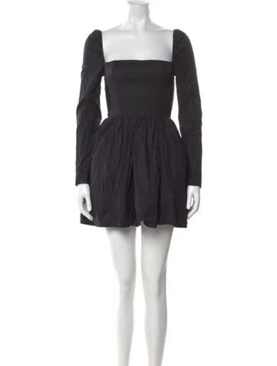 Pre-owned Reformation Square Neckline Mini Dress In Gray