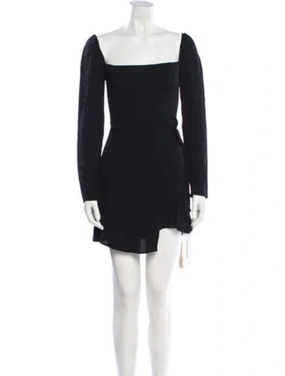Pre-owned Reformation Square Neckline Mini Dress W/ Tags In Black