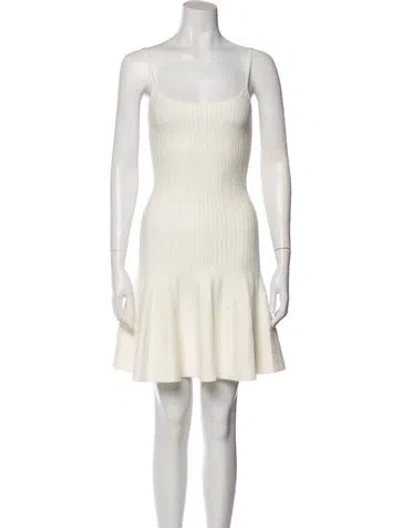 Pre-owned Reformation Square Neckline Mini Dress In White
