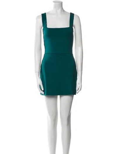 Pre-owned Reformation Square Neckline Romper In Green