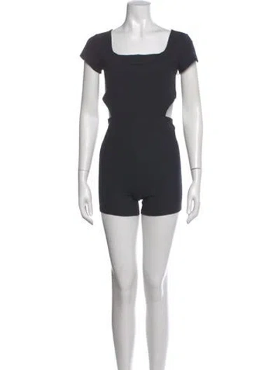 Pre-owned Reformation Square Neckline Romper W/ Tags In Gray