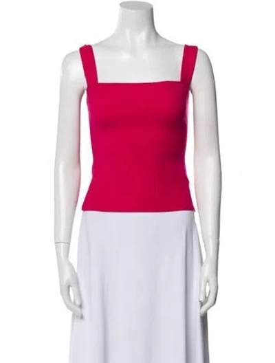 Pre-owned Reformation Square Neckline Sleeveless Crop Top In Pink