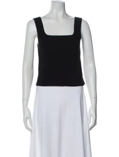 Pre-owned Reformation Square Neckline Sleeveless Top In Black
