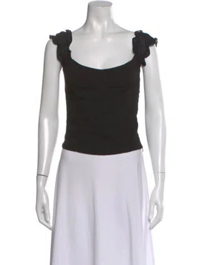 Pre-owned Reformation Square Neckline Sleeveless Top In Black
