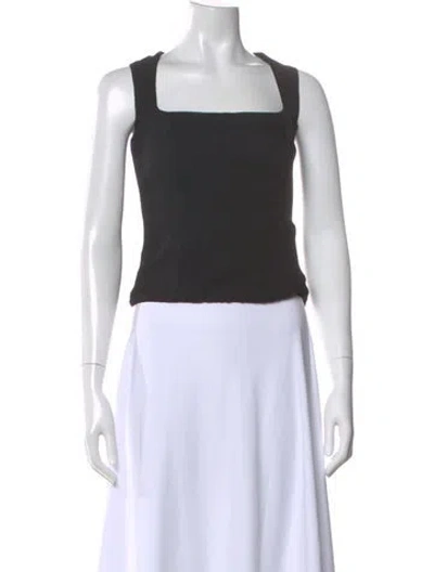 Pre-owned Reformation Square Neckline Sleeveless Top W/ Tags In Black