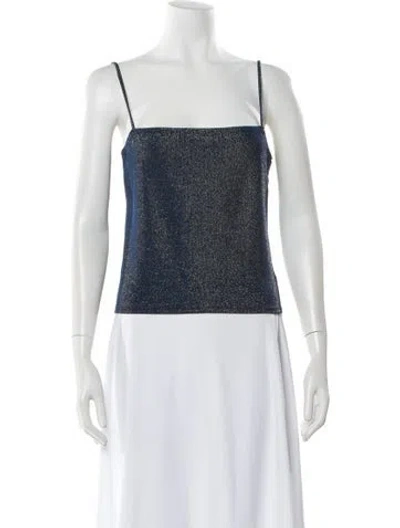 Pre-owned Reformation Square Neckline Sleeveless Top W/ Tags In Blue