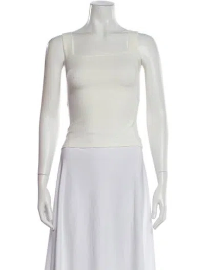 Pre-owned Reformation Square Neckline Sleeveless Top In White
