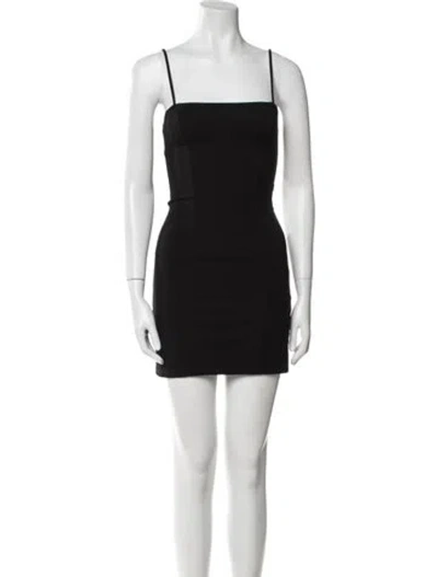 Pre-owned Reformation Square Neckline Sleeveless Tunic In Black