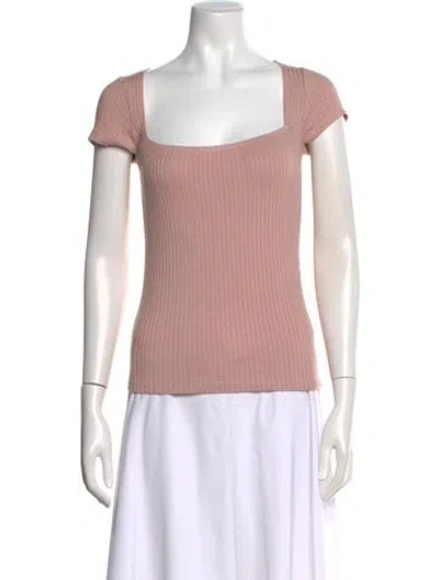 Pre-owned Reformation Square Neckline Sweater In Brown