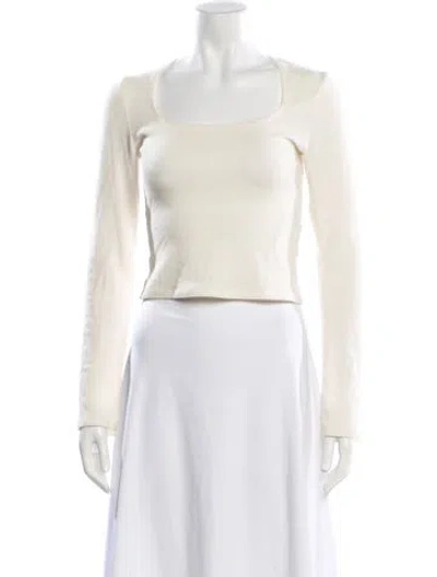 Pre-owned Reformation Square Neckline Sweater In Neutral