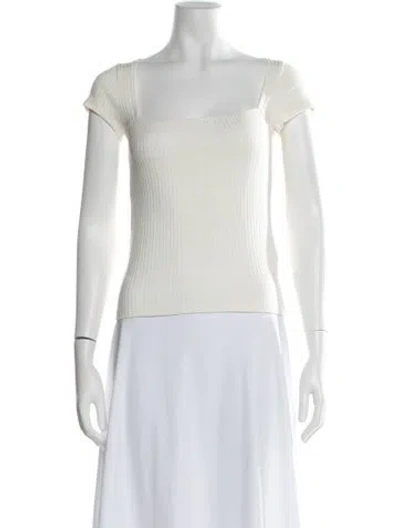 Pre-owned Reformation Square Neckline Sweater In Neutral