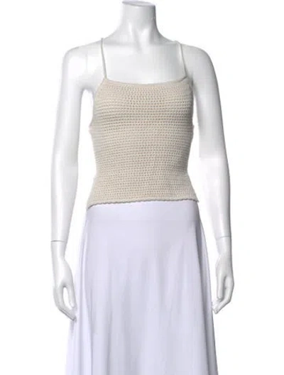Pre-owned Reformation Square Neckline Sweater In Neutral