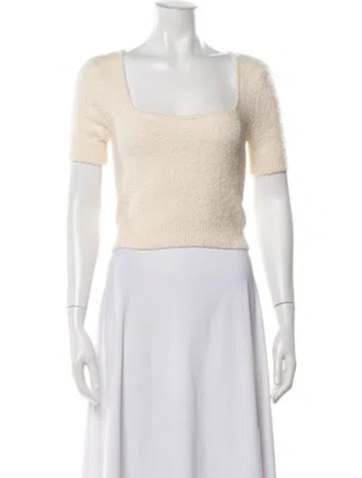 Pre-owned Reformation Square Neckline Sweater In Neutrals