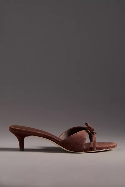Reformation Stacy Heeled Sandals In Brown