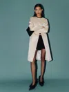 Reformation Stella Satin Coat In Neutral