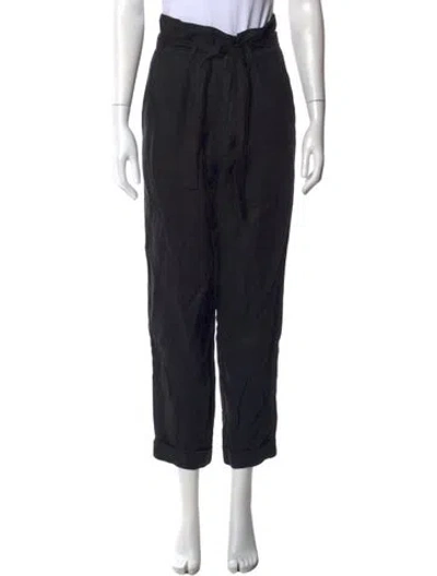 Pre-owned Reformation Straight Leg Pants In Black