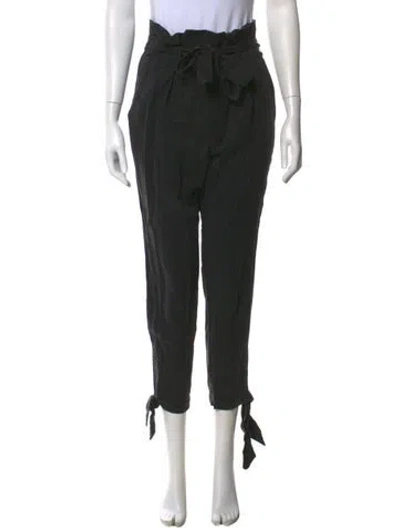 Pre-owned Reformation Straight Leg Pants In Black
