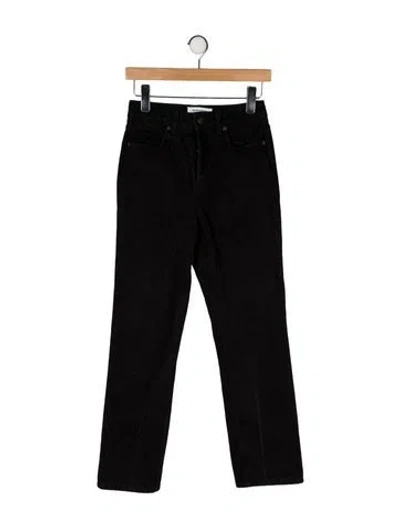 Pre-owned Reformation Straight Leg Pants In Black