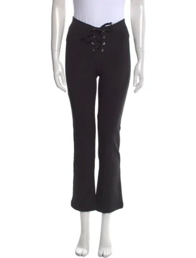 Pre-owned Reformation Straight Leg Pants In Black