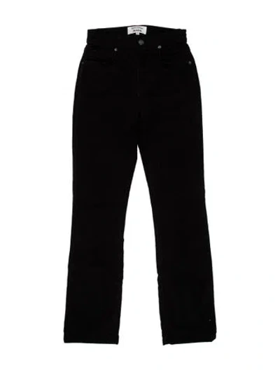 Pre-owned Reformation Straight Leg Pants In Black