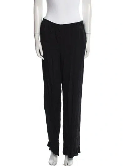 Pre-owned Reformation Straight Leg Pants In Black