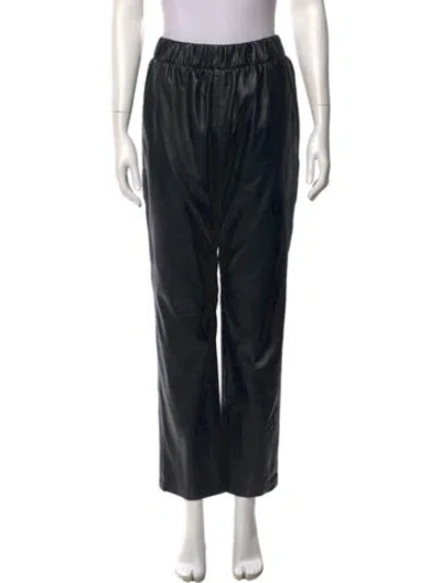 Pre-owned Reformation Straight Leg Pants In Black