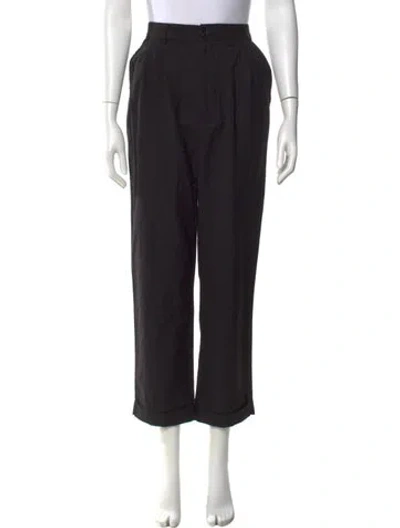 Pre-owned Reformation Straight Leg Pants In Black