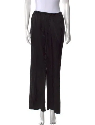 Pre-owned Reformation Straight Leg Pants In Black