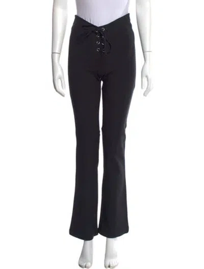 Pre-owned Reformation Straight Leg Pants In Black