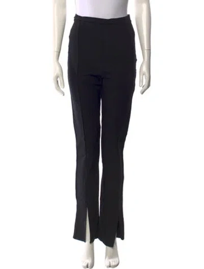 Pre-owned Reformation Straight Leg Pants In Black