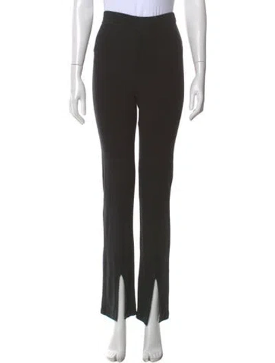 Pre-owned Reformation Straight Leg Pants In Black