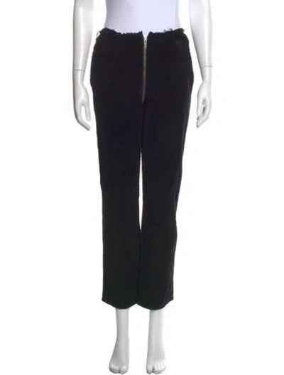 Pre-owned Reformation Straight Leg Pants In Black