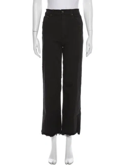 Pre-owned Reformation Straight Leg Pants In Black