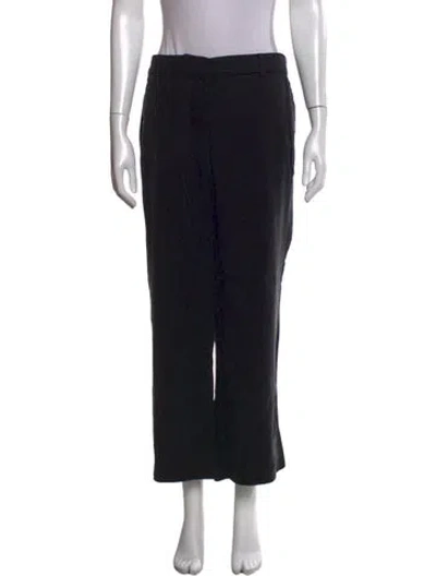 Pre-owned Reformation Straight Leg Pants In Black