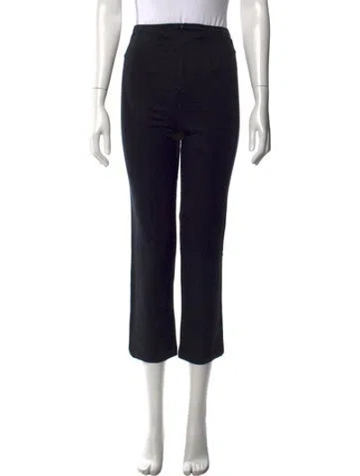 Pre-owned Reformation Straight Leg Pants In Black