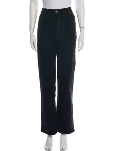 Pre-owned Reformation Straight Leg Pants In Black