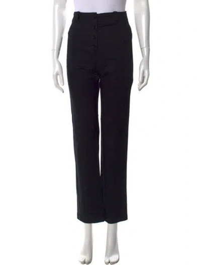 Pre-owned Reformation Straight Leg Pants In Black